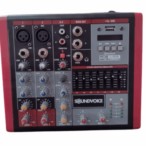 Mesa Som 4 Canais Mc4 Eux compacta Soundvoice