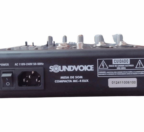Mesa Som 4 Canais Mc4 Eux compacta Soundvoice - Image 2
